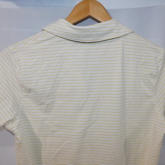 NIKE Golf Dry Fit Womens M White Yellow Polo  Shirt - Picture 8 of 11